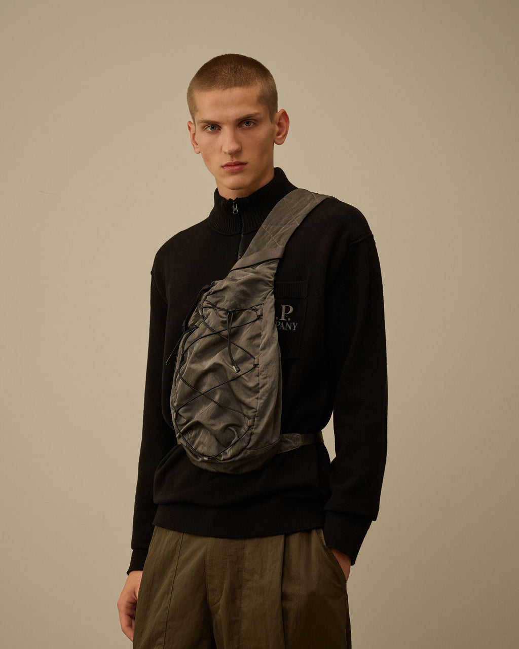 Nylon B Lens Crossbody Rucksack