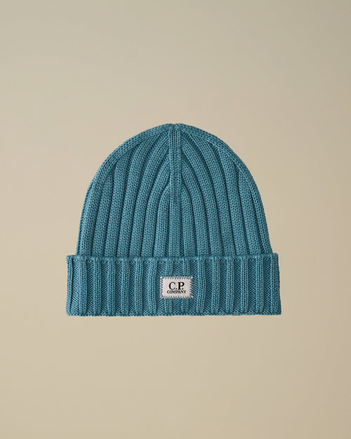 Extrafine Merino Wool Logo Beanie Enfant