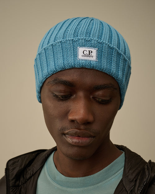 Extrafine Merino Wool Logo Beanie