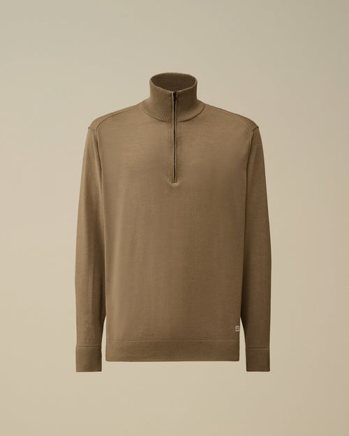 Silk Ultrafine Merino Wool Half Zip Sweater