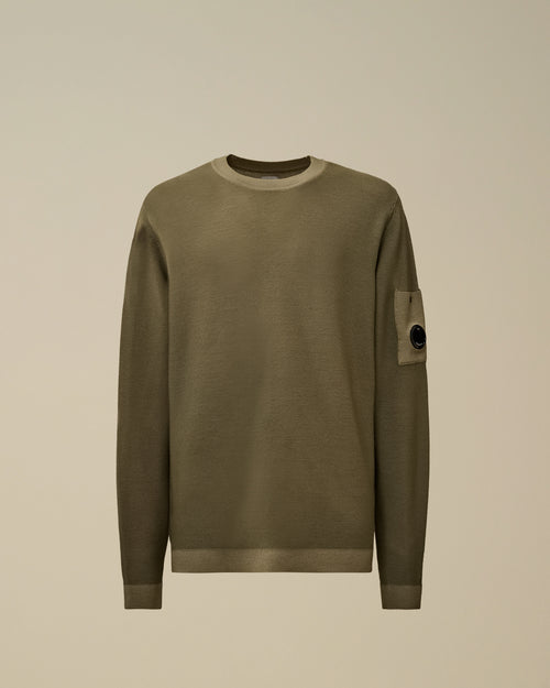 Merino Wool Crewneck Lens Sweater Enfant