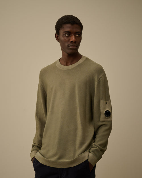 Merino Wool Crewneck Lens Sweater