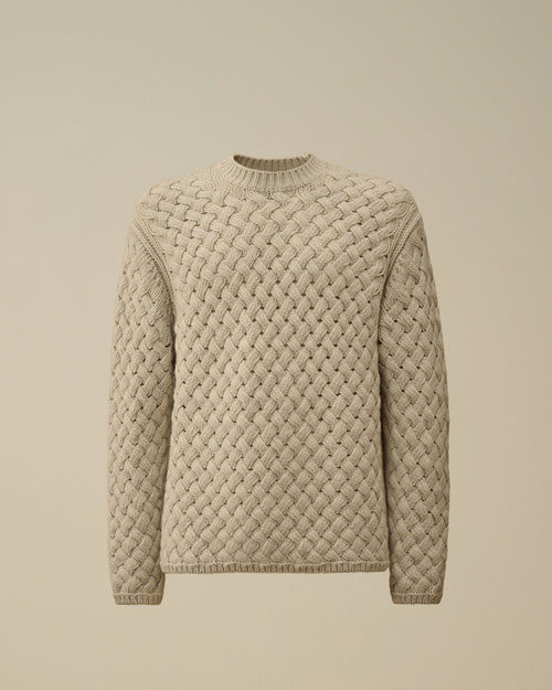 Lambswool GRS Logo Crewneck Sweater