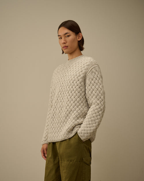 Lambswool GRS Logo Crewneck Sweater