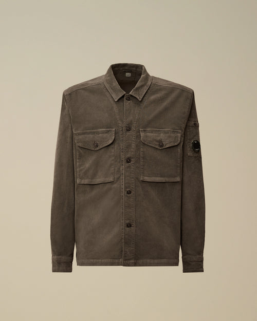 Corduroy Lens Button Overshirt
