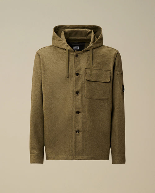 Felt Hooded Button Overshirt Enfant