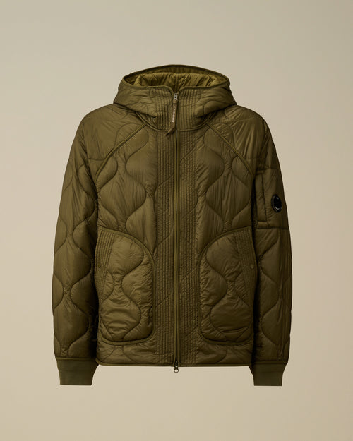 Liner Hooded Padded Jacket - Green Enfant