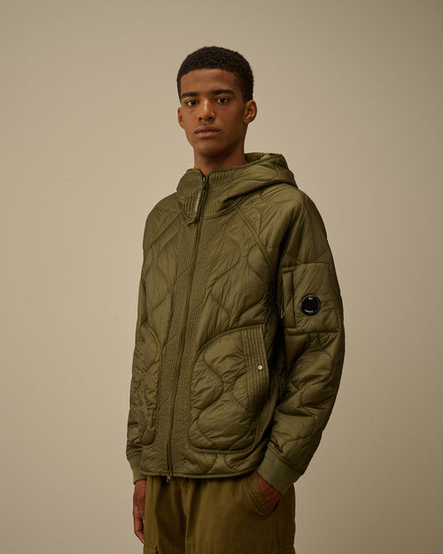 Liner Hooded Padded Jacket - Green