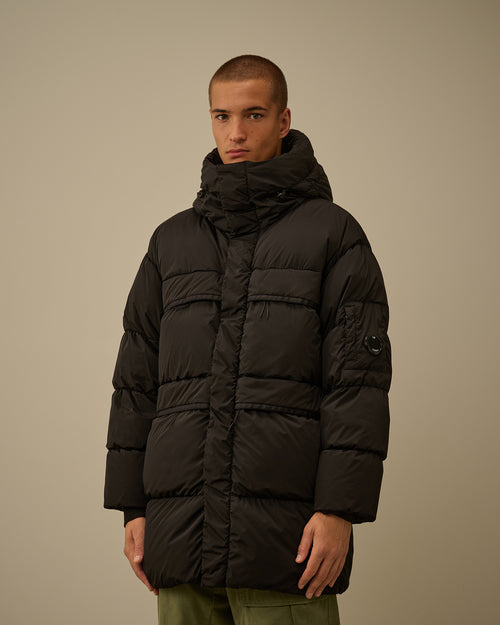 Nycra-R Long Hooded Down Jacket - Black