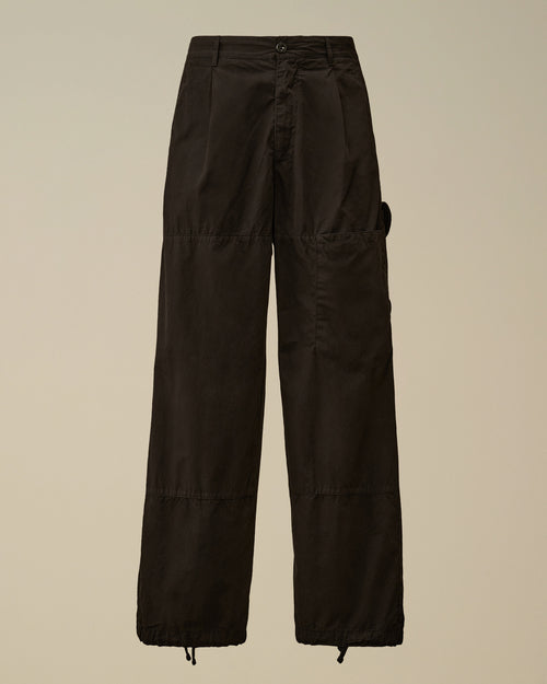 Black Microreps Boxy Cargo Pants