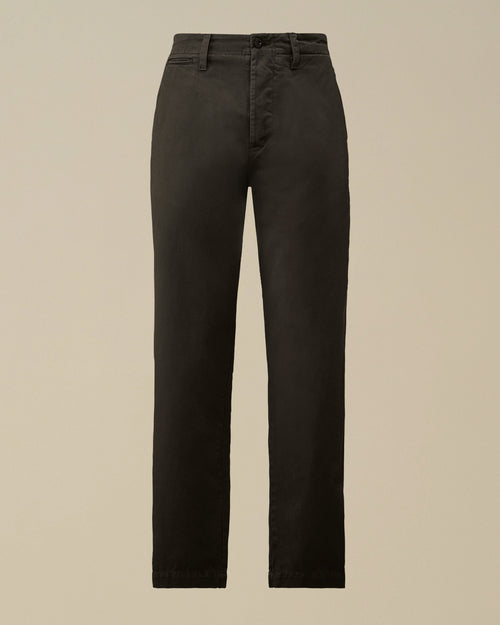 Grey Cotton Gabardine Regular Chino Pants Enfant