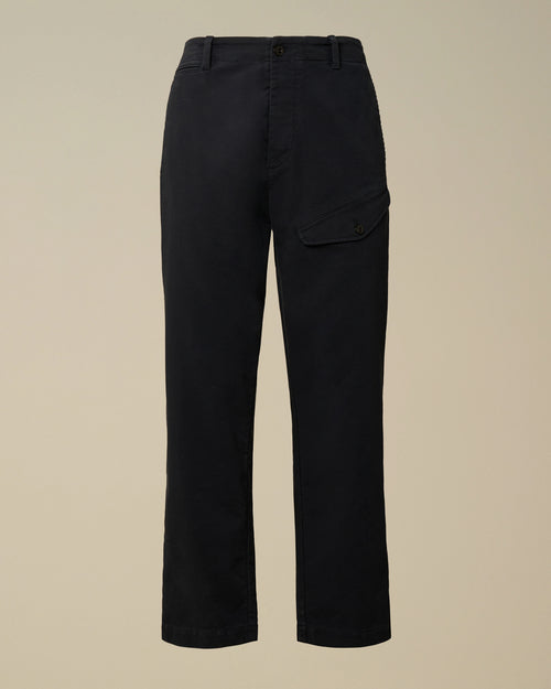 Blue Double Satin Pants