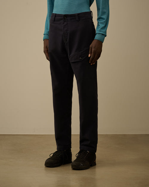 Blue Double Satin Pants