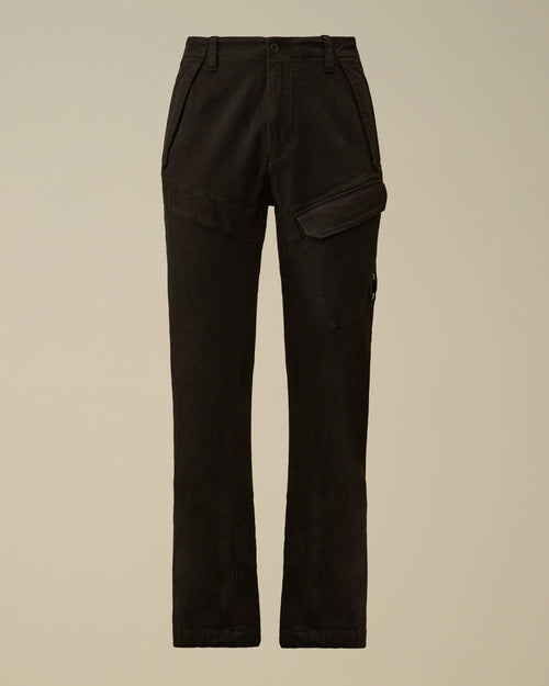Black Moleskin Stretch Cargo Pants Enfant