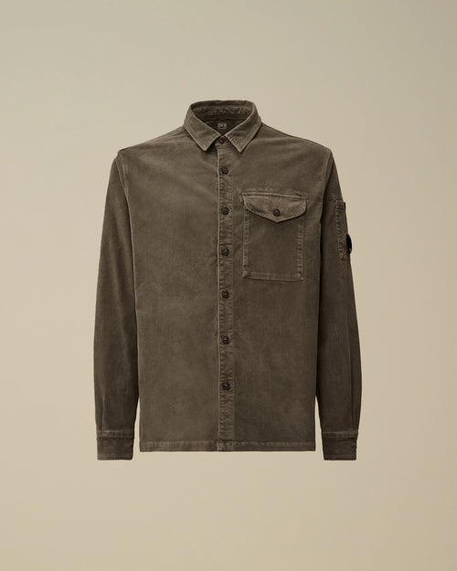 Corduroy Lens Longsleeve Button Shirt