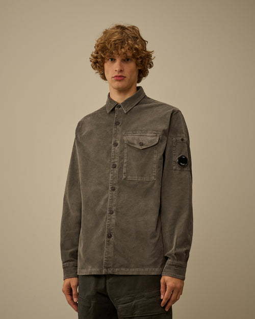 Corduroy Lens Longsleeve Button Shirt