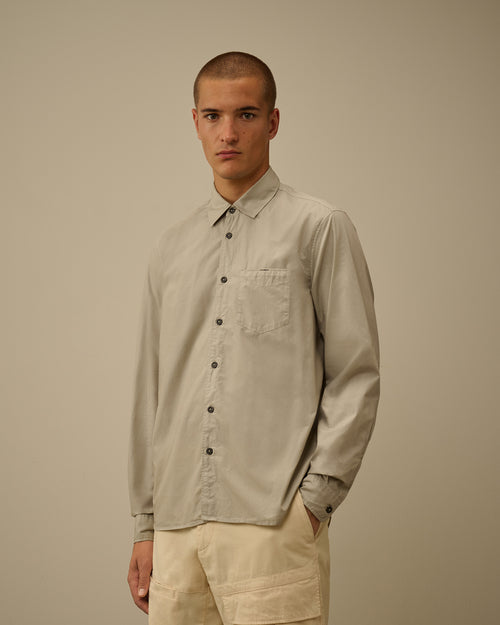 Popeline Longsleeve Button Shirt