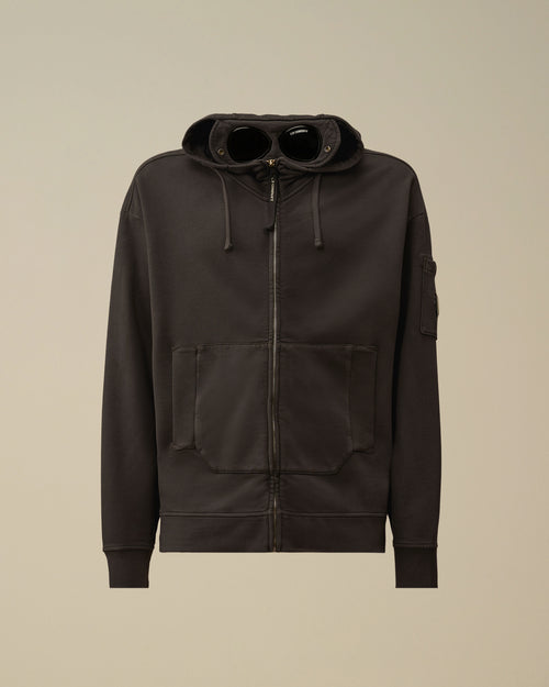 Brushed and Emerized Diagonal Fleece Boxy Goggle Sweatshirt Enfant