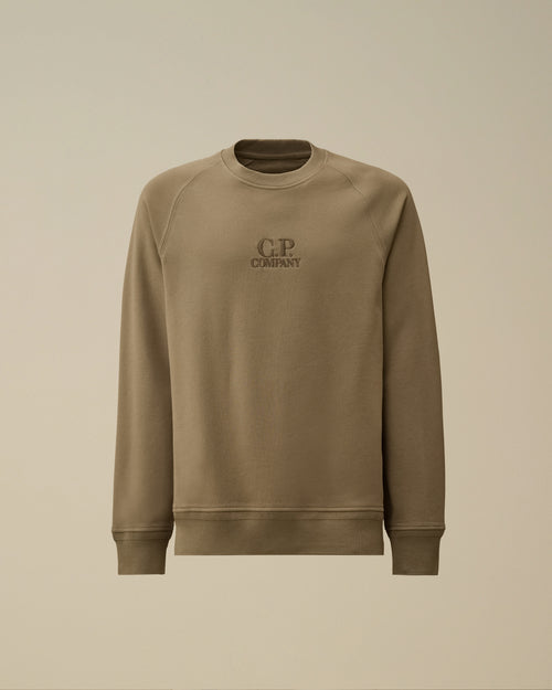 Diagonal Raised Fleece Crewneck Logo Sweatshirt