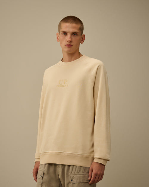 Diagonal Raised Fleece Crewneck Logo Sweatshirt
