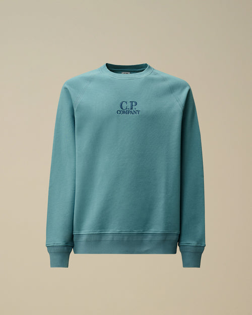 Diagonal Raised Fleece Crewneck Logo Sweatshirt Enfant