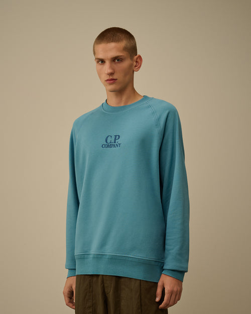 Diagonal Raised Fleece Crewneck Logo Sweatshirt
