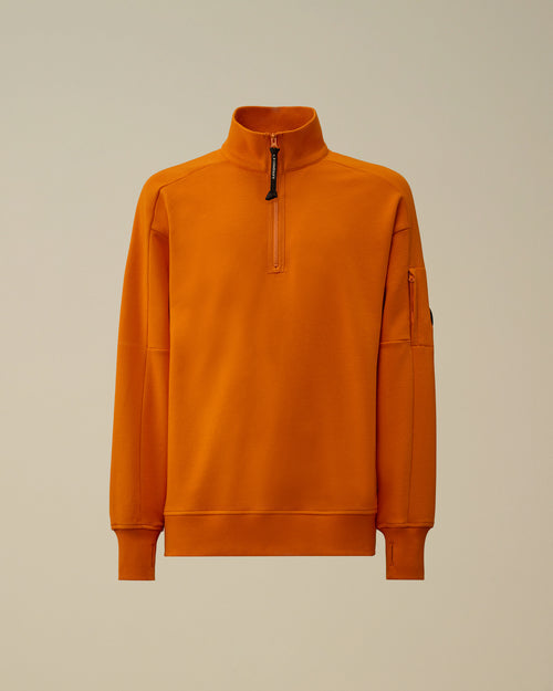 Diagonal Raised Fleece Half Zip Sweatshirt