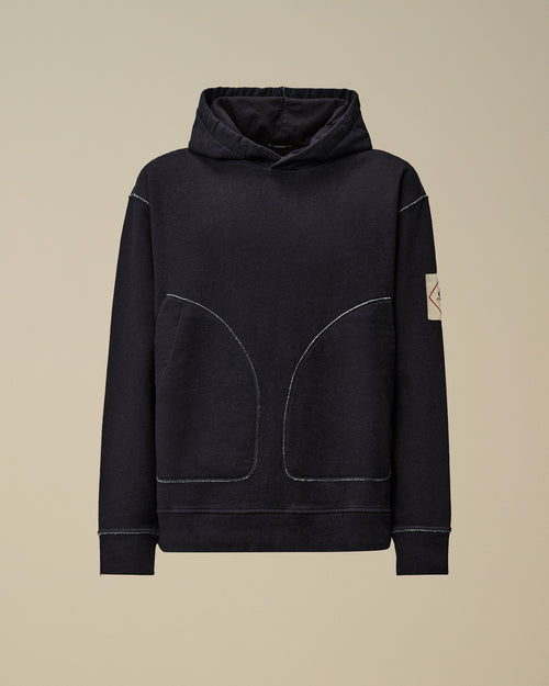 Indigo Fleece Hooded Sweatshirt