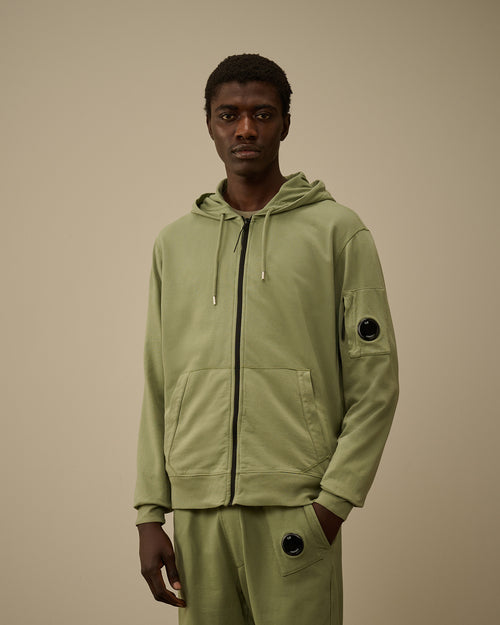 Light Fleece Hooded Full Zip Sweatshirt