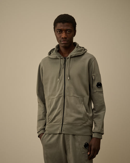 Light Fleece Hooded Full Zip Sweatshirt