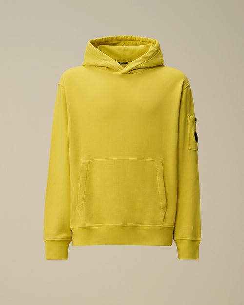 Brushed and Emerized Diagonal Fleece Hooded Lens Sweatshirt Enfant