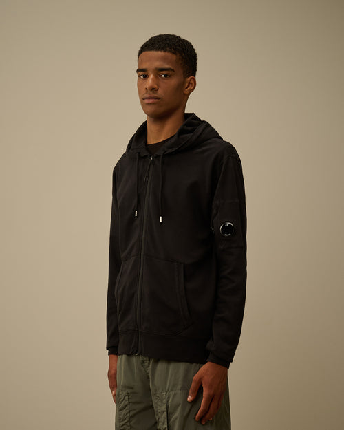 Light Fleece Hooded Full Zip Sweatshirt