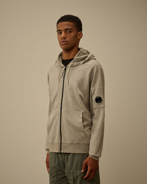 Light Fleece Hooded Full Zip Sweatshirt