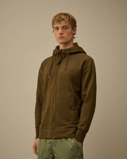 Diagonal Raised Fleece Goggle Sweatshirt